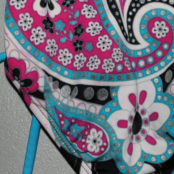 Multi Color 2 Pcs Justice Tankini Swimsuit Size 12 - Picture 9 of 11